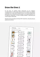 Vista previa - Hojas de trabajo - Laundry Room / Lavadero: Draw the lines 1 (Hoja de trabajo de inglés) - página 1