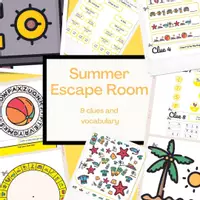 Vista previa - Juegos / Gamificación - Summer Camp Escape Room English EFL ESL Stations PDF Breakout - Portada