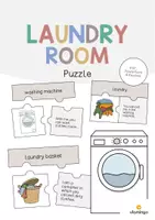 Vista previa - Manualidades / Dibujos para colorear - Laundry Room / Lavadero: Puzzle (Rompecabezas para la clase de inglés) - Portada