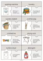Vista previa - Manualidades / Dibujos para colorear - Laundry Room / Lavadero: Puzzle (Rompecabezas para la clase de inglés) - página 2