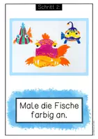 Vorschau - Mal- und Bastelvorlagen - Kunstprojekt: Lustige Fische; Kunstidee Sommer; Kunst in der Grundschule - Seite 3