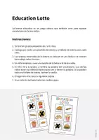 Vista previa - Juegos / Gamificación - Fast Food / Comida rápida: Education Lotto (Juego para la clase de inglés) - página 1