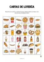 Vista previa - Juegos / Gamificación - Fast Food / Comida rápida: Education Lotto (Juego para la clase de inglés) - página 2