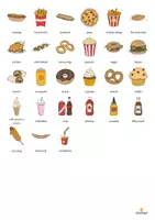 Vista previa - Juegos / Gamificación - Fast Food / Comida rápida: Vocabulary Game (Juego para la clase de inglés) - página 3