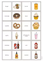 Vista previa - Juegos / Gamificación - Fast Food / Comida rápida: Domino (Juego para la clase de inglés) - página 3