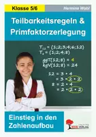 Vorschau - Arbeitsblätter - Teilbarkeitsregeln und Primfaktorzerlegung | Primzahlen, ggT, kgV, Zahlenmengen, Sieb des Eratosthenes, Bruchrechnung | Mathematik Klasse 5-6 Sekundarstufe Kopiervorlagen Lösungen - Deckblatt