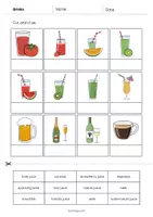 Vista previa - Hojas de trabajo - Drinks / Bebidas: Cut and Glue (Hoja de trabajo de inglés) - página 3