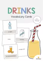Vista previa - Manualidades / Dibujos para colorear - Drinks / Bebidas: Vocabulary Cards (Tarjetas de palabras) - Portada