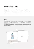 Vista previa - Manualidades / Dibujos para colorear - Drinks / Bebidas: Vocabulary Cards (Tarjetas de palabras) - página 1