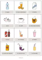 Vista previa - Manualidades / Dibujos para colorear - Drinks / Bebidas: Vocabulary Cards (Tarjetas de palabras) - página 2