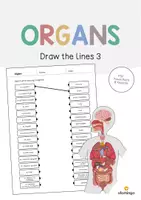 Vista previa - Hojas de trabajo - Organs / Órganos: Draw the lines 3 (Hoja de trabajo de inglés) - Portada