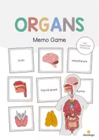 Vista previa - Juegos / Gamificación - Organs / Órganos: Memo Game (Juego para la clase de inglés) - Portada