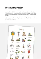 Vista previa - Tarjetas / Manipulativos - Toys / Juguetes: Vocabulary Poster (Póster para la clase de inglés) - página 1