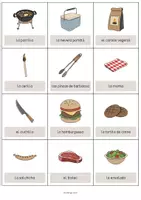 Vista previa - Manualidades / Dibujos para colorear - Barbecue & Picnic / Barbacoa y picnic: Vocabulary Cards (Tarjetas de palabras) - página 2