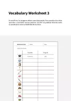 Vista previa - Hojas de trabajo - Barbecue & Picnic / Barbacoa y picnic: Vocabulary Worksheet 3 (Hoja de trabajo de inglés) - página 1