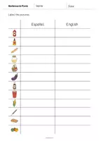 Vista previa - Hojas de trabajo - Barbecue & Picnic / Barbacoa y picnic: Vocabulary Worksheet 3 (Hoja de trabajo de inglés) - página 3