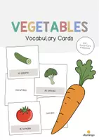Vista previa - Manualidades / Dibujos para colorear - Vegetables / Verduras: Vocabulary Cards (Tarjetas de palabras) - Portada