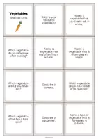 Vista previa - Tarjetas / Manipulativos - Vegetables / Verduras: Smalltalk Cards (Tarjetas de conversación) - página 2