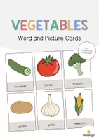 Vista previa - Decoración del aula - Vegetables / Verduras: Word and Picture Cards (Tarjetas con imágenes para la clase de inglés) - Portada