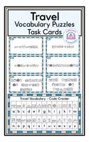 anteprima - Esercizi - Travel Vocabulary - Puzzle Task Cards - Pagina di copertina