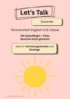 Vorschau - Arbeitsblätter - Let's Talk: Summer - freies Sprechen ab Klasse 5 - Deckblatt