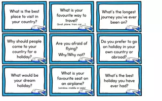 anteprima - Esercizi - Travel (Holidays) - Conversation Cards - Pagina 1