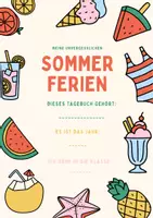 Vorschau - Arbeitsblätter - Meine unvergesslichen Sommerferien – Kreatives Tagebuch für die SEK I - Deckblatt