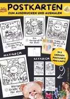 Vorschau - Mal- und Bastelvorlagen - Postkarten zum Ausmalen und Ausdrucken mit Bären + Sprüche - Deckblatt