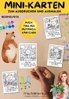 Vorschau - Mal- und Bastelvorlagen - Postkarten zum Ausmalen und Ausdrucken mit Bären + Sprüche - Seite 3
