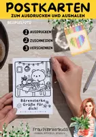 Vorschau - Mal- und Bastelvorlagen - Postkarten zum Ausmalen und Ausdrucken mit Bären + Sprüche - Seite 2