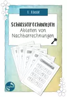 Vorschau - Arbeitsblätter - Schlüsselrechnungen - Nachbarrechnungen ableiten - ZR20 - Subtraktion - Deckblatt