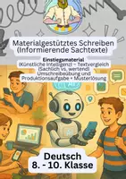 Vorschau - Arbeitsblätter - Künstliche Intelligenz – Einstieg Materialgestütztes Schreiben - Deckblatt
