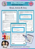 Vorschau - Arbeitsblätter - B1 PRELIMINARY – WRITING TASKS: Email, Article & Story (3) - Deckblatt