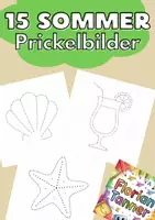 Vorschau - Mal- und Bastelvorlagen - Prickelbilder Sommer – 15 süße Motive - Deckblatt