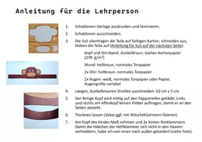 Vorschau - Mal- und Bastelvorlagen - Affen-Krone Basteln Stirnband Theater Kostüm Verkleidung - Seite 3