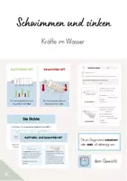 Vorschau - Arbeitsblätter - Schwimmen und sinken - Gewichtskraft und Auftriebskraft (4. Stunde) - Deckblatt