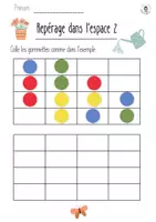 Aperçu - Feuilles d'exercices - 🫛 Au jardin - 🎯 Fiches gommettes – Repérage spatial - Page 2