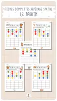 Aperçu - Feuilles d'exercices - 🫛 Au jardin - 🎯 Fiches gommettes – Repérage spatial - Page de couverture