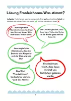 Vorschau - Arbeitsblätter - Fronleichnam: Text mit richtig- und falsch- Aufgaben, Lösungen - Seite 2