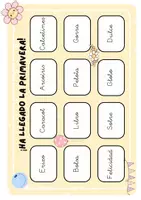 Vista previa - Tarjetas / Manipulativos - Juego comprensión lectora de primavera - página 1