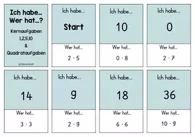Vorschau - Spiele - 31 Karten: Lesespiel Kernaufgaben 1,2,5,10 - Seite 1