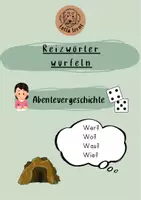 Vorschau - Arbeitsblätter - Materialpaket Reizwortgeschichten Geschichten würfeln - Deckblatt