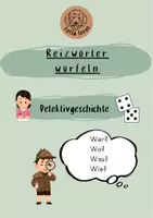 Vorschau - Arbeitsblätter - Detektivgeschichte würfeln Reizwortgeschichte - Deckblatt