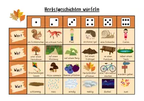 Vorschau - Arbeitsblätter - Herbstgeschichte würfeln Reizwortgeschichte - Seite 2