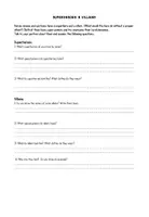 Vorschau - Arbeitsblätter - Worksheets: Superheroes & Villains / Comics / Describing / Adjectives - Seite 1