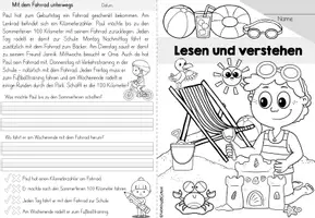 Vorschau - Stationenlernen - Lesen | Sommer | Leseverstehen - Seite 1