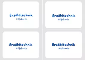 Vorschau - Arbeitsblätter - Erzähltechnik_Hilfekarte - Deckblatt