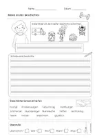 Vorschau - Arbeitsblätter - Erste Geschichten schreiben (2-fach differenziert) für Klasse 2 - Seite 1