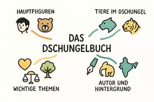 Vorschau - Arbeitsblätter - Lernposter + AB mit Fragen zum Thema "Dschungelbuch" + Lösungsblatt + Mindmap + Infografik - Seite 3