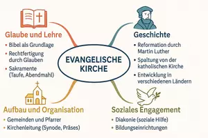 Vorschau - Arbeitsblätter - Lernposter + Arbeitsblatt "Evangelische Kirchen" + Onlineübung & MP3 + Mindmap + Infografik - Seite 3